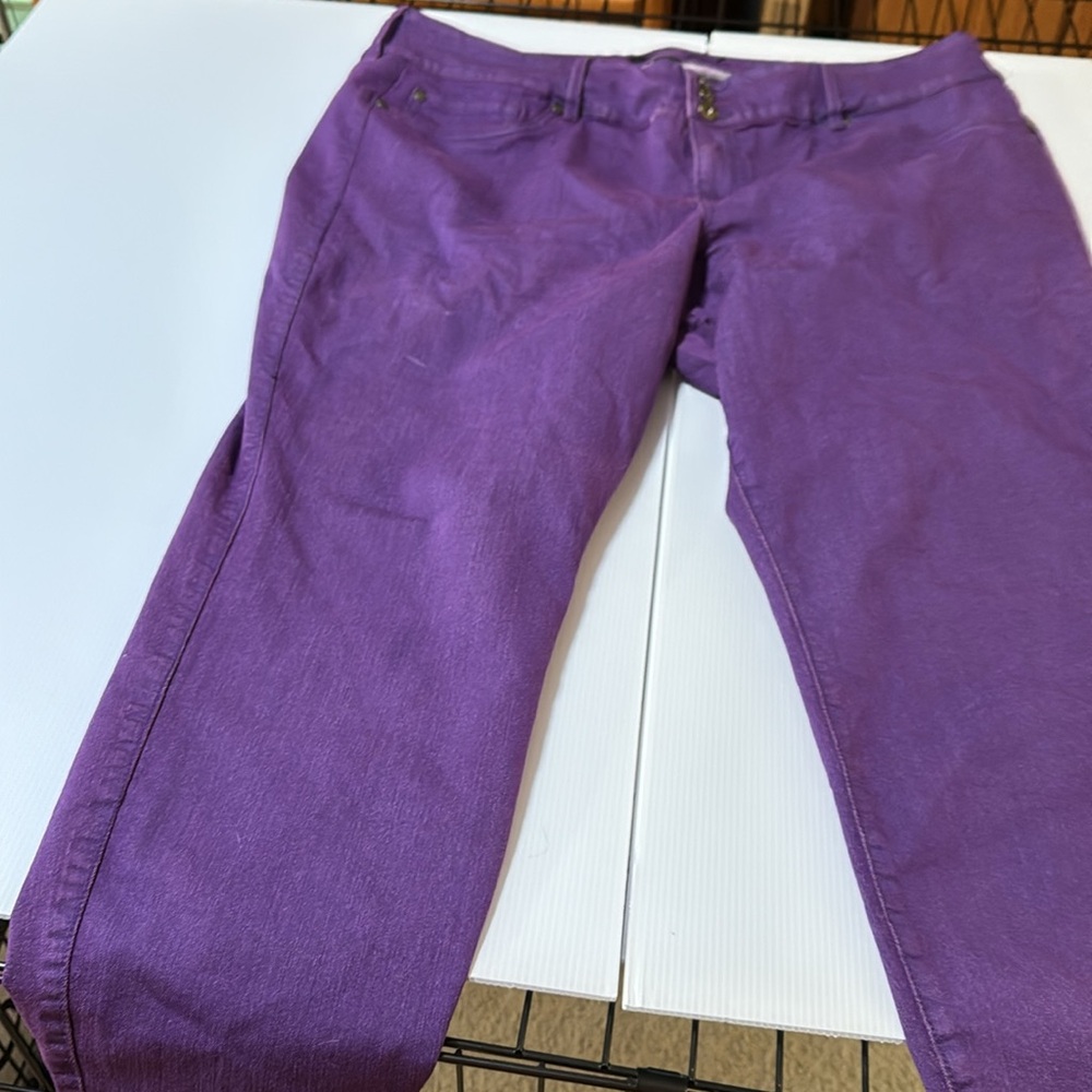Torrid Vibrant Purple Denim Pants, women’s plus 24 regular